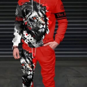 Trening Bărbați cu Imprimeu 3D Leu